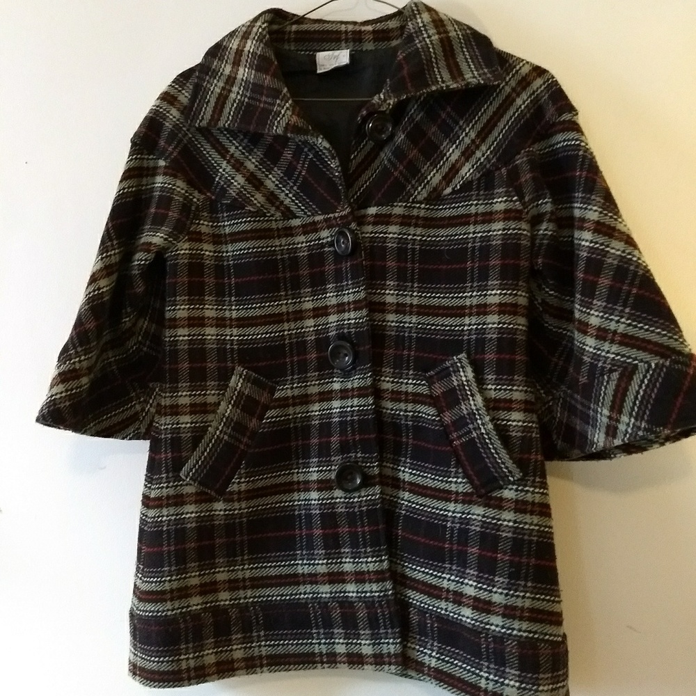 TRF by Zara plaid lightweight coat size S